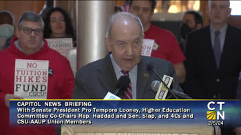 Click to Launch Capitol News Briefing with Senate President Pro Tempore Looney, Higher Ed Cmte Co-Chair Sen. Slap, Students and 4Cs and CSU-AAUP Union Members on Funding for Higher Education